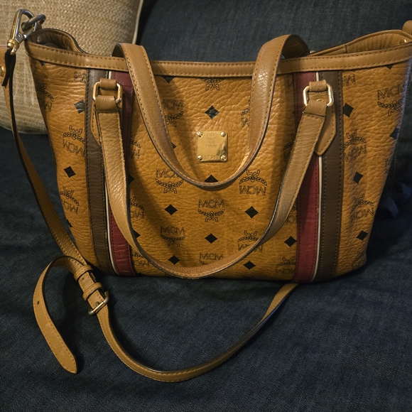 MCM Handbags - MCM Tan Leather Tote Bag
